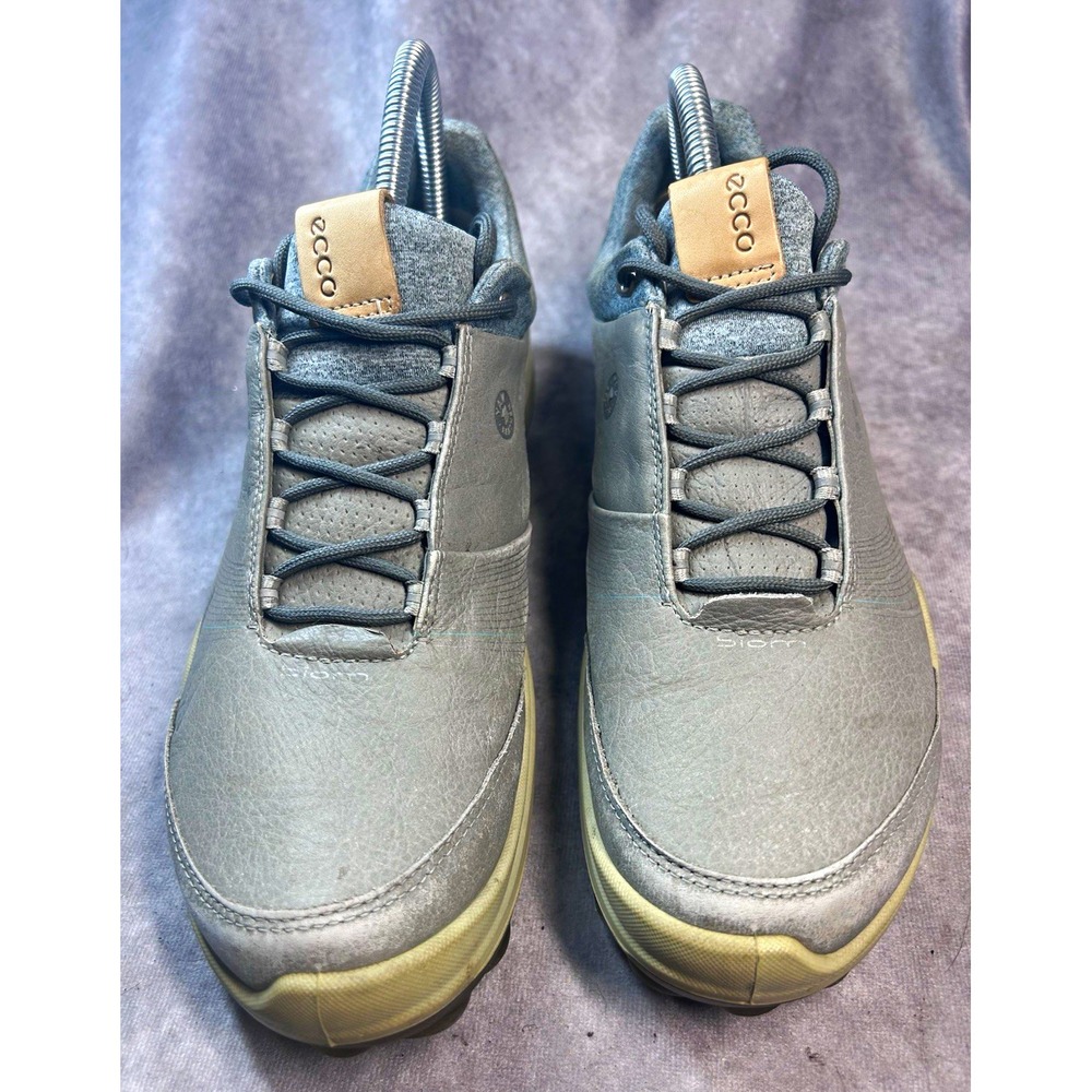 ECCO Biom Hybrid 2 Golf Shoes Men 9 Gray Yak Leather Spikeless Gore-Tex